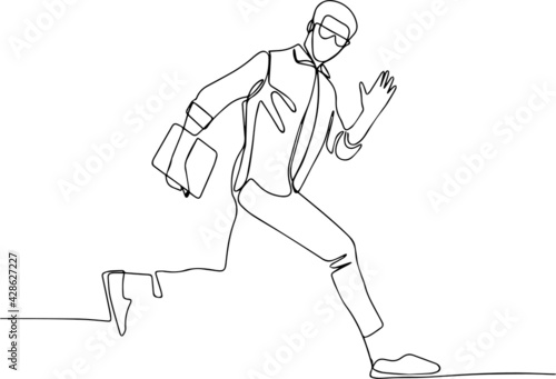 Full length body size view of his he nice attractive cheerful cheery glad content guy jumping in air carrying laptop