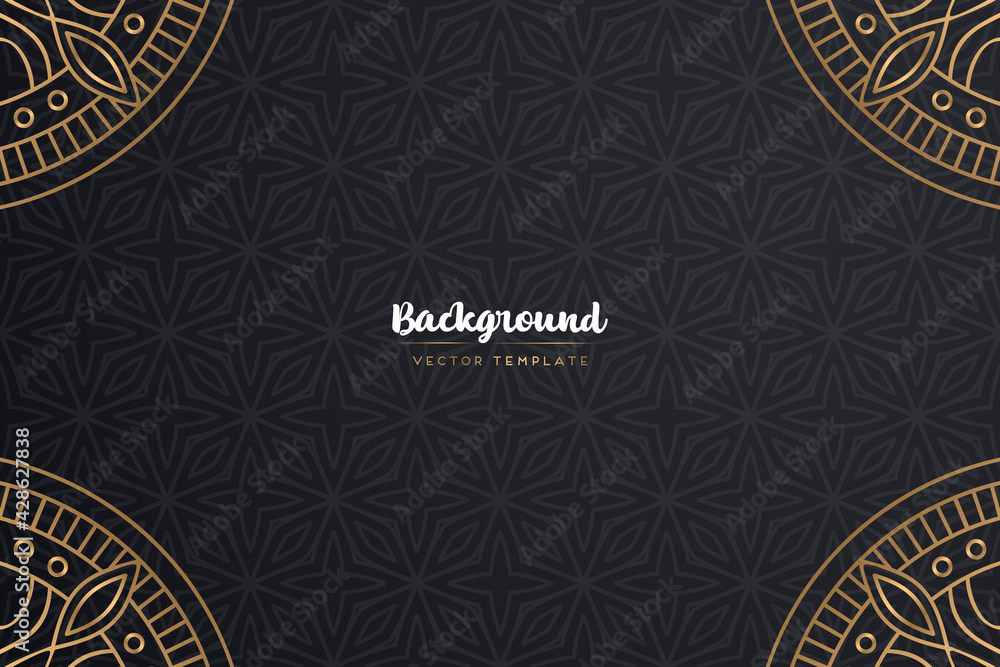 Gold background with mandala template Gold background with mandala template