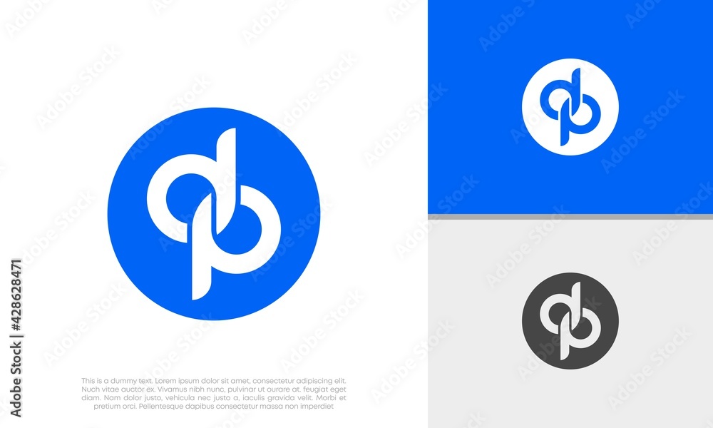 Initials DP logo design. Initial Letter Logo. Initials DP logo design. Initial Letter Logo.