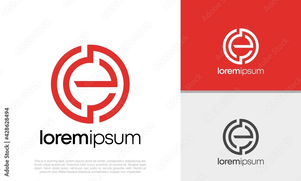 Initials E logo design. Initial Letter Logo. Initials E logo design. Initial Letter Logo.