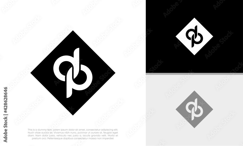 Initials DP logo design. Initial Letter Logo. Initials DP logo design. Initial Letter Logo.