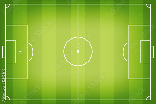 Soccer field, football pitch. Soccer fields in top view. Soccer field or football pitch with marking isolated on white background. Vector