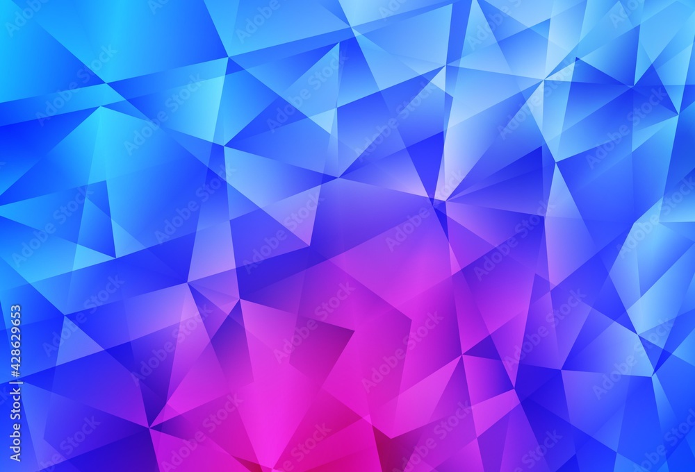 Light Pink, Blue vector gradient triangles texture. Light Pink, Blue vector gradient triangles texture.