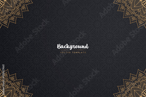 Gold background with mandala template