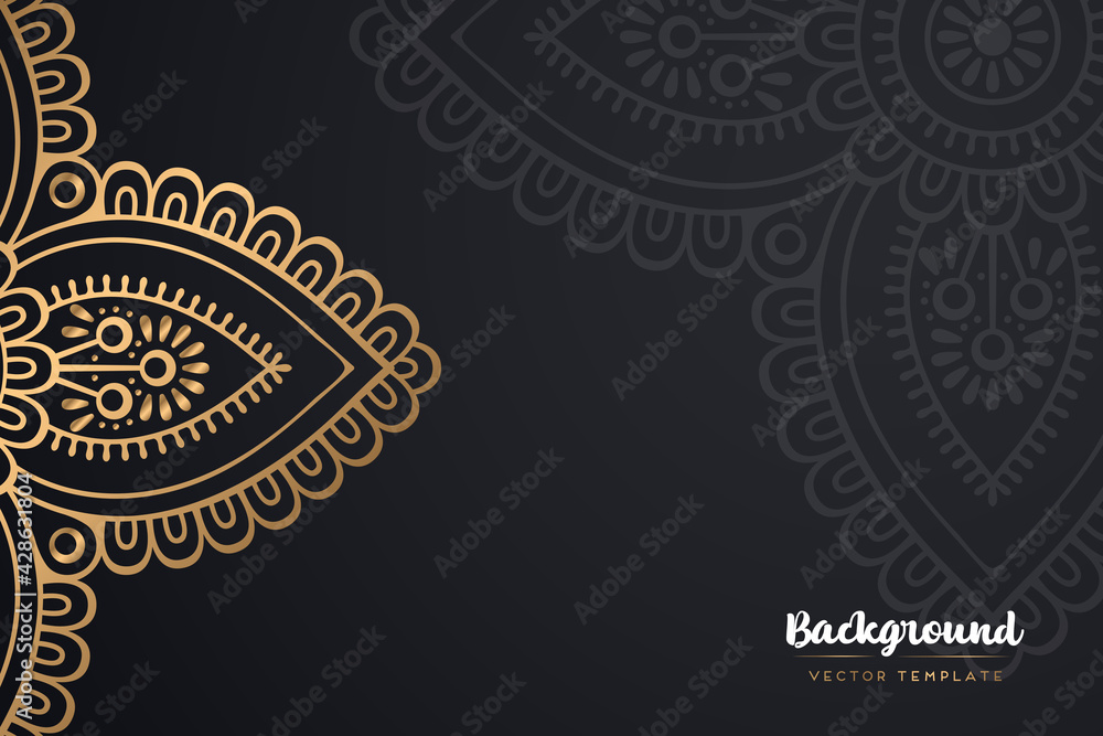 Vector islamic gold background with mandala Vector islamic gold background with mandala