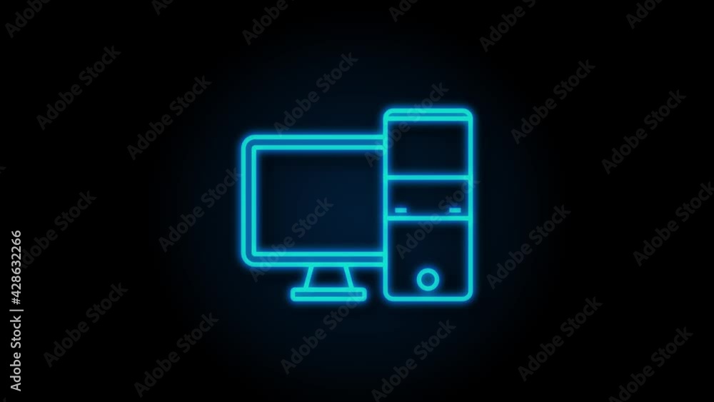 Technology icon on white background. Information technology. Digital communication. Device icon. Global network connection. Motion graphics. Technology icon on white background. Information technology. Digital communication. Device icon. Global network connection. Motion graphics.