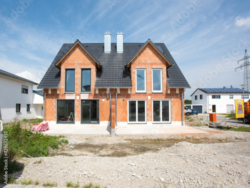 new built house in construction © Wolfilser