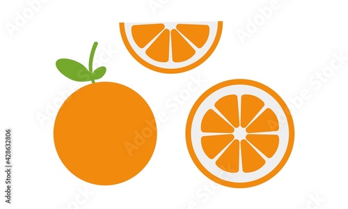 Orange - Orange Fruit - Orange print - Summer  Vector And Art Clip 