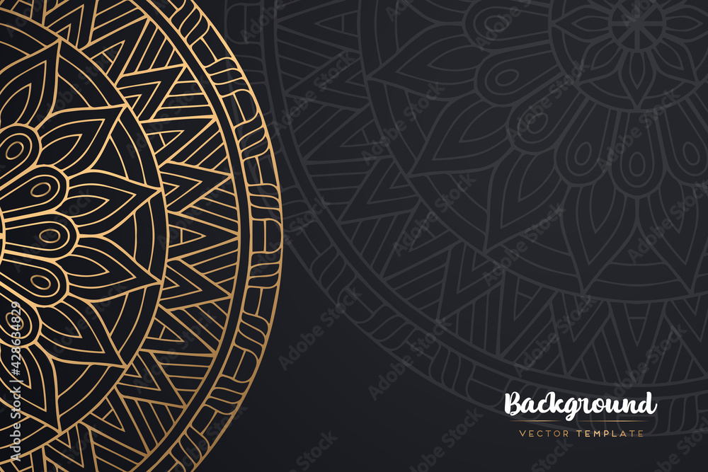 Vector islamic gold background with mandala Vector islamic gold background with mandala