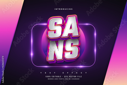 Editable Text Effect in Colorful Retro and Modern Style
