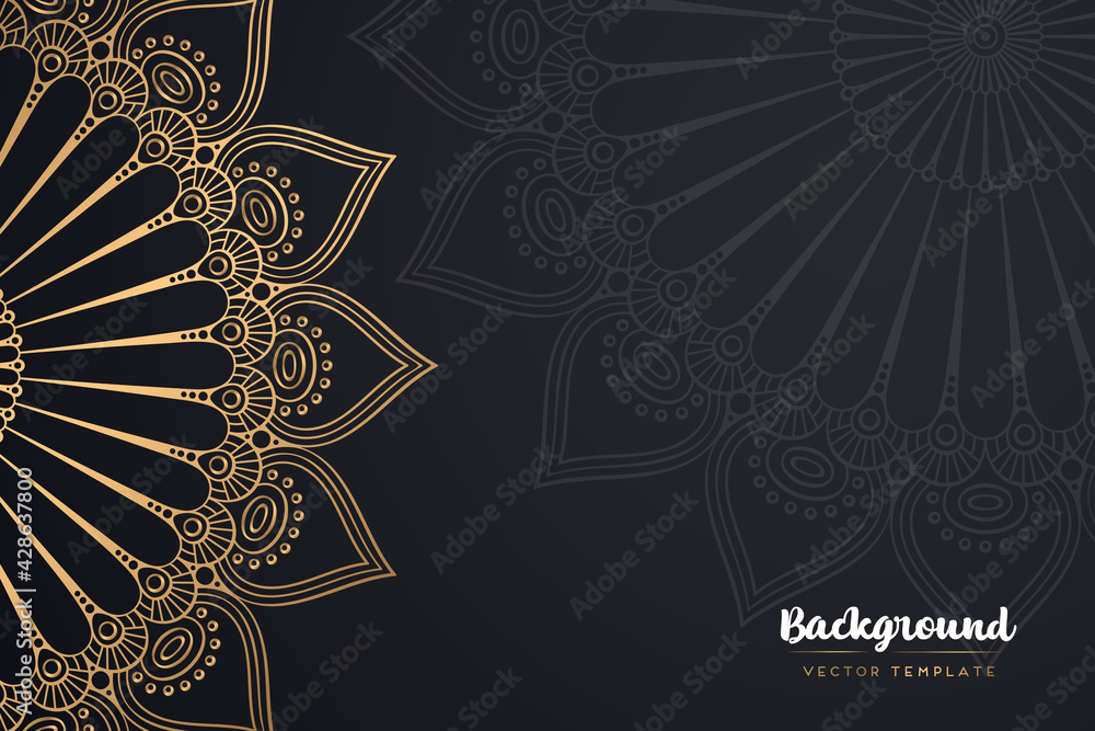 Vector islamic gold background with mandala Vector islamic gold background with mandala