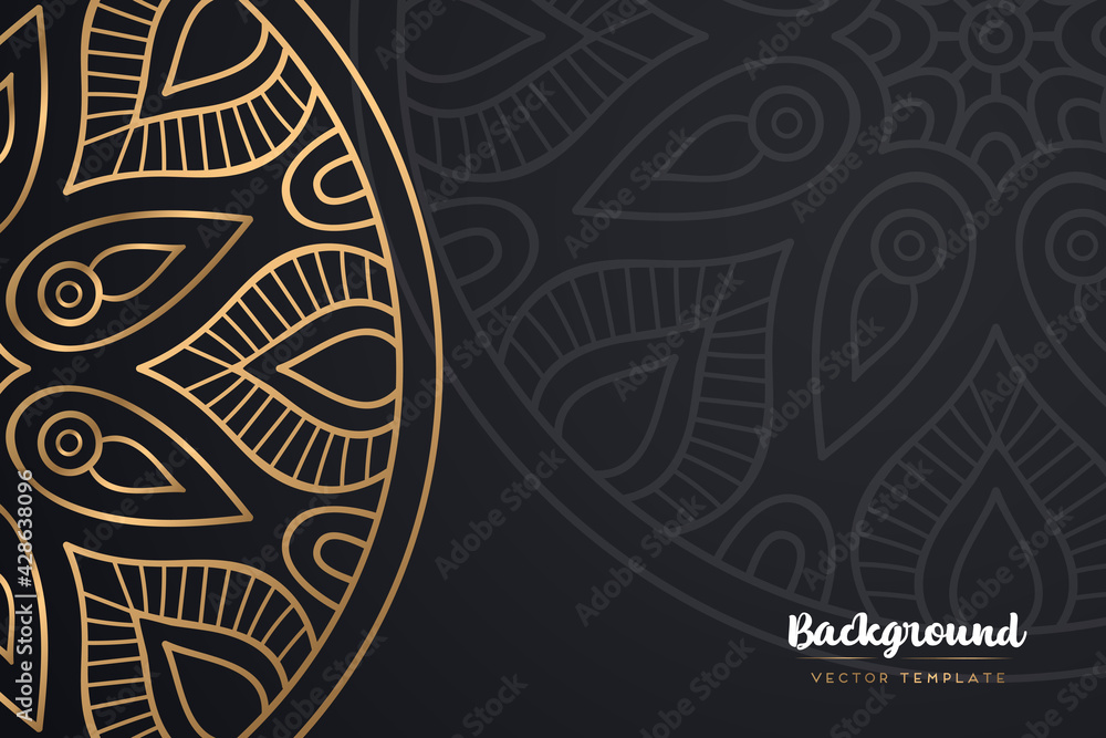 Vector islamic gold background with mandala Vector islamic gold background with mandala