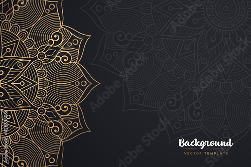 Vector islamic gold background with mandala