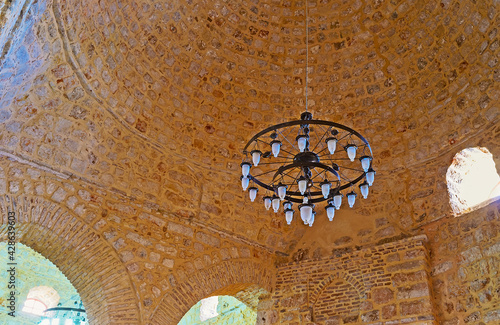The cupola of old Ulu (Alaaddin, Yivliminare) Mosque in Antalya, Turkey photo