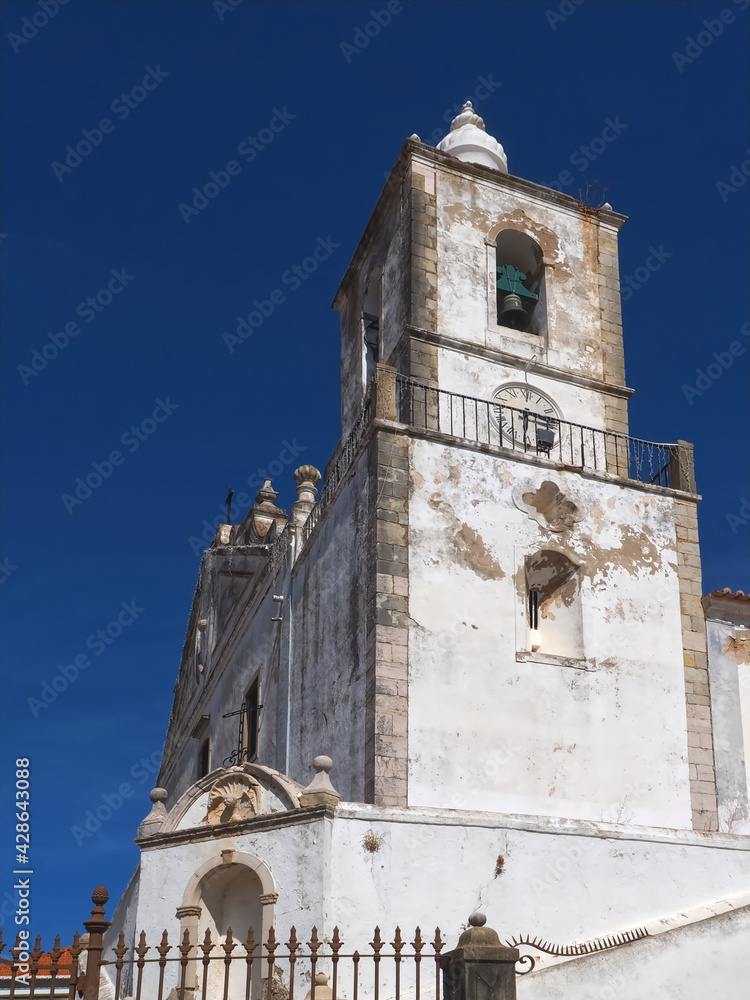 Fototapeta premium Beautiful church in Lagos st. Sebastian or Igreja de Sao Sebastiao at the Algarve coast of Portugal