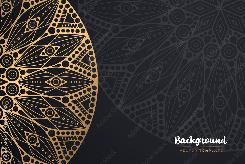 Vector islamic gold background with mandala Vector islamic gold background with mandala