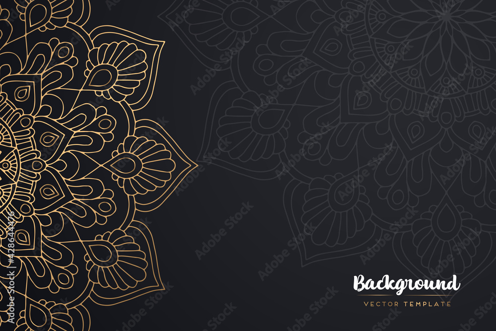 Vector islamic gold background with mandala Vector islamic gold background with mandala