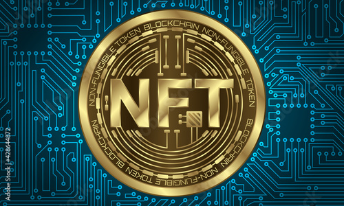 NFT non-fungible tokens for art and collectables, blockchain technology to create unique digital items