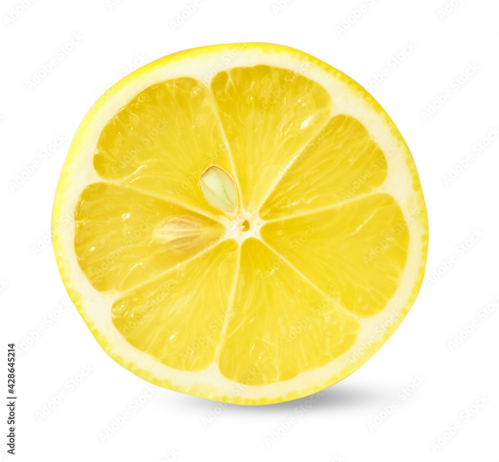 Fresh ripe lemon isolated on white Fresh ripe lemon isolated on white