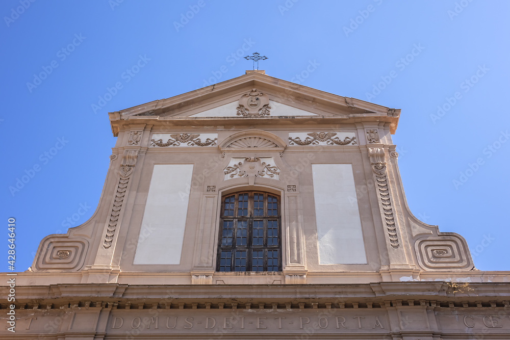 Palermo Baroque Church of St. Nicholas of Tolentino (Chiesa di San Nicola da Tolentino, 1609), located on Via Maqueda. Palermo, Sicily, Italy.