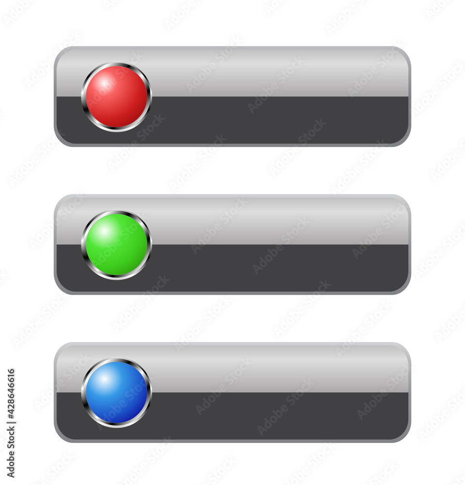 Blank Button mockup set. Web shopping glossy basket buttons in three color blue, green, red. Template for your design Jpeg Illustration Blank Button mockup set. Web shopping glossy basket buttons in three color blue, green, red. Template for your design Jpeg Illustration