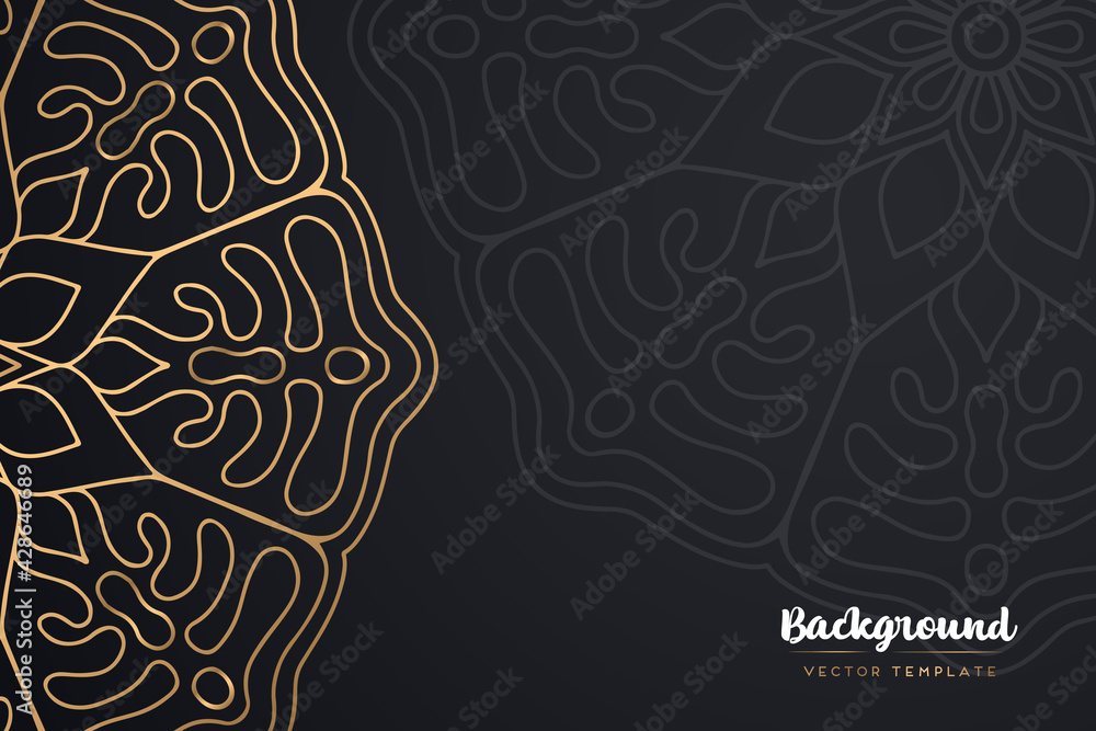 Vector islamic gold background with mandala Vector islamic gold background with mandala