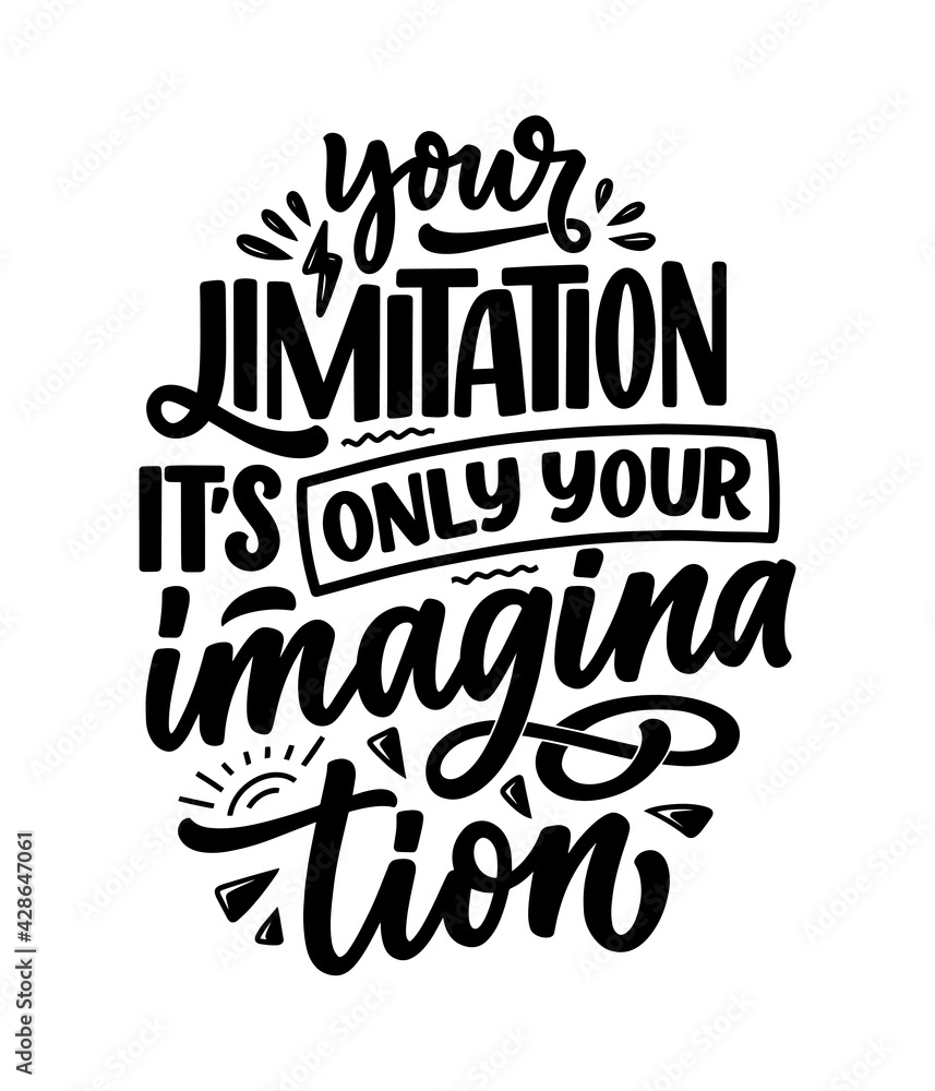 Hand drawn lettering quote in modern calligraphy style about business motivation. Inspiration slogan for print and poster design. Vector