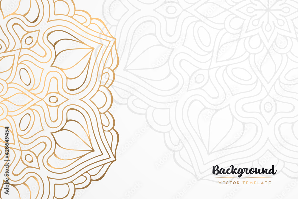 Vector islamic gold background with mandala Vector islamic gold background with mandala