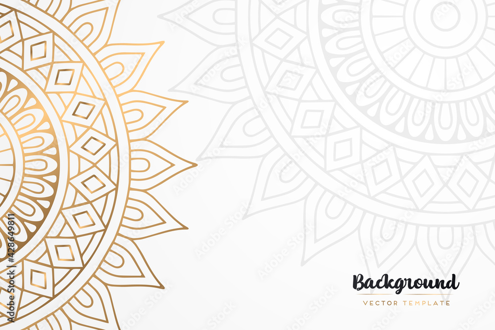 Vector islamic gold background with mandala Vector islamic gold background with mandala