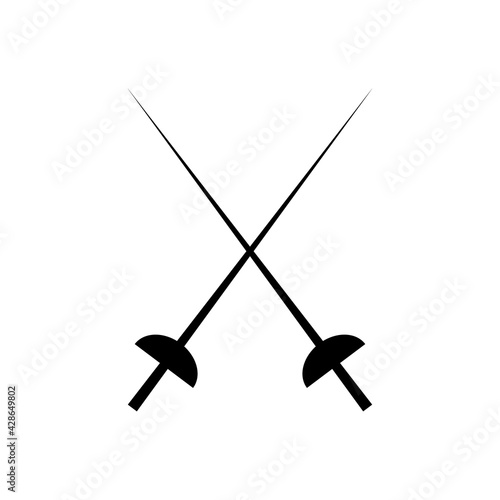 fencing icon Vector Illustration on the white background.