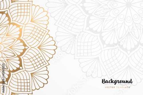 Vector islamic gold background with mandala