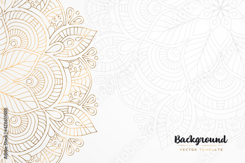 Vector islamic gold background with mandala