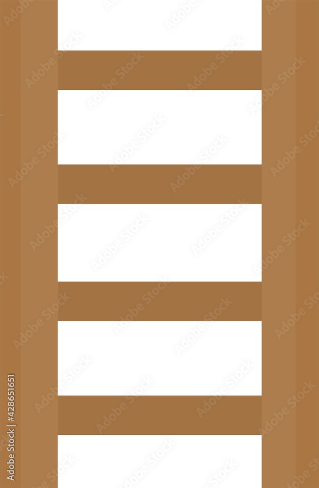Vector emoticon illustration of a wooden ladder Vector emoticon illustration of a wooden ladder