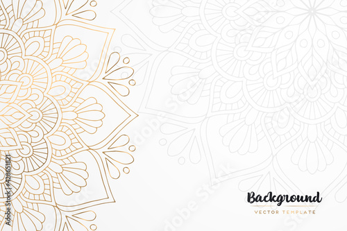 Vector islamic gold background with mandala