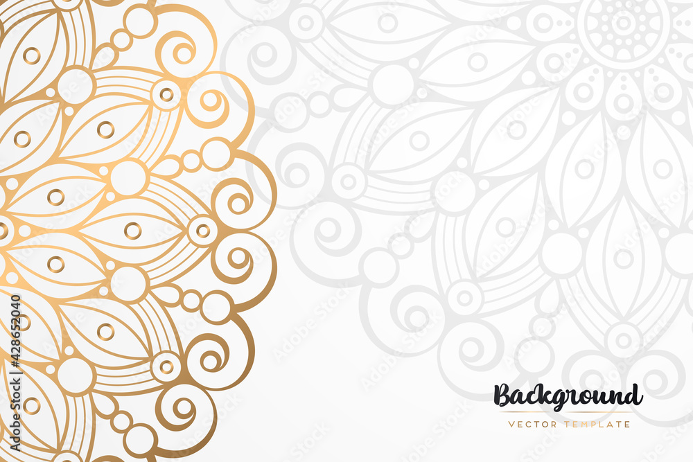 Vector islamic gold background with mandala