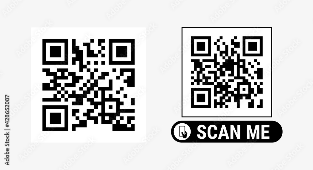 Abstract QR code sample for smartphone scanning. Vector illustration Abstract QR code sample for smartphone scanning. Vector illustration