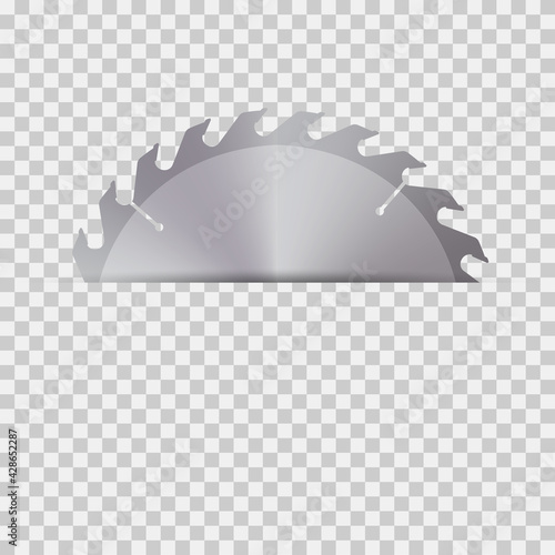 Circular saw blade for wood. Vector illustration