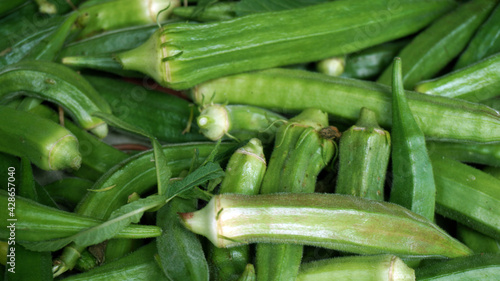 Lady's fingers is an alternative English name for okra, the mucilaginous seed pods of a plant of the hollyhock family.