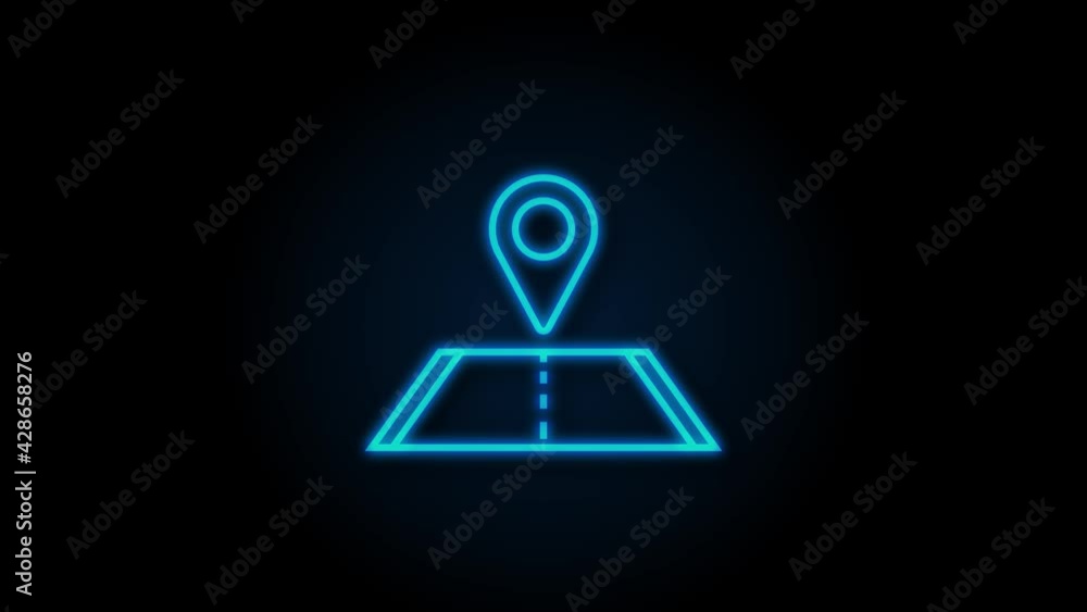 Navigation and Map line icons set. Motion graphics. Navigation and Map line icons set. Motion graphics.