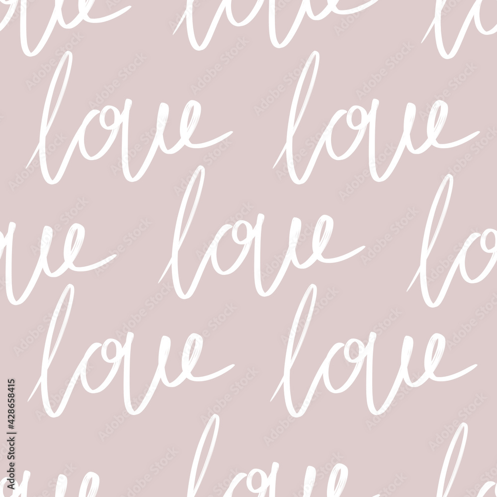 Love lettering seamless pattern Love lettering seamless pattern
