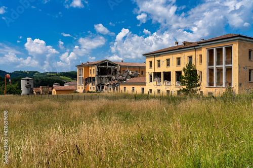 The center of Amatrice at July 2020 after the earthquake of central Italy 2016