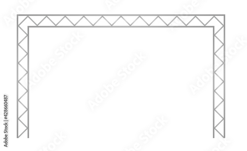 Steel truss girder. vector illustration