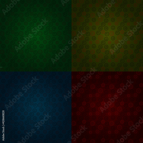 Set of 4 Poker card suits background pattern 