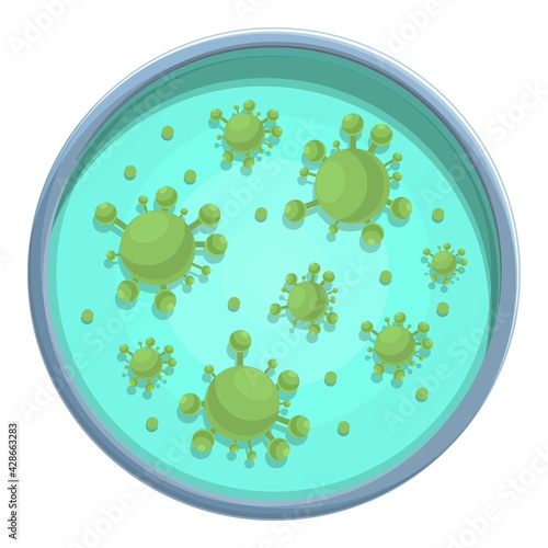 Petri dish icon. Cartoon of Petri dish vector icon for web design isolated on white background