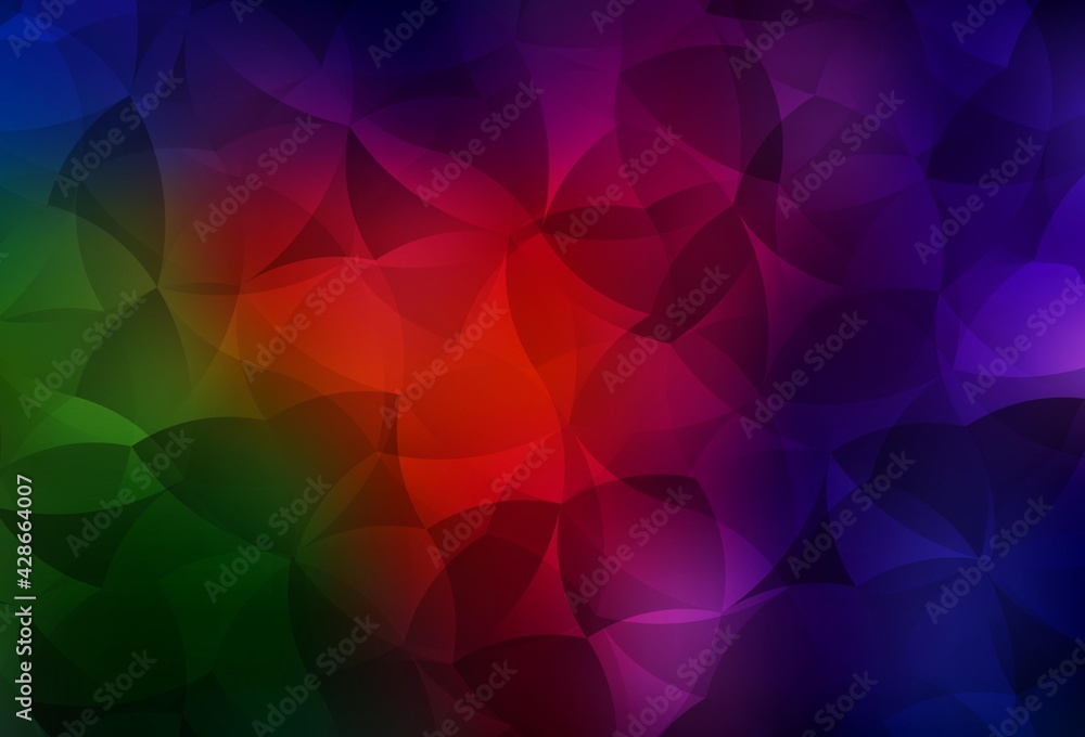 Obraz premium Dark Green, Red vector abstract polygonal background.