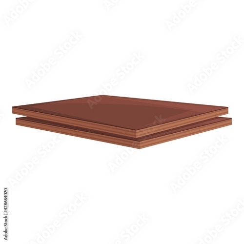 Plywood hardwood icon. Cartoon of Plywood hardwood vector icon for web design isolated on white background