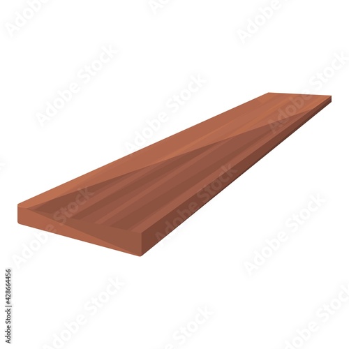 Plywood long board icon. Cartoon of Plywood long board vector icon for web design isolated on white background