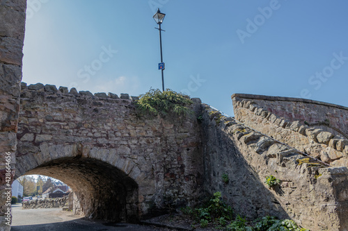 Arch in Nungate Bridge, old historical object on a river Tyne in Haddington, Scotland photo