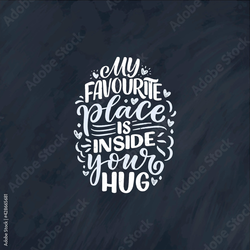Card with slogan about love...