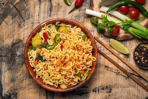 Fotografija Asian instant noodles meal in a bowl